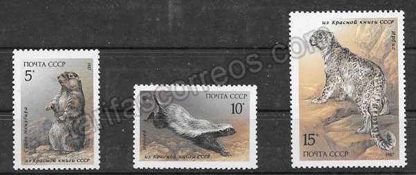 enviar paquetes desde - valor sellos fauna salvaje Rusia 1987