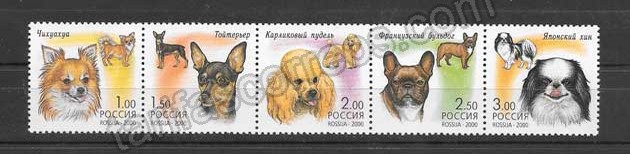 enviar paquetes desde - valor sellos fauna - perros de Rusia