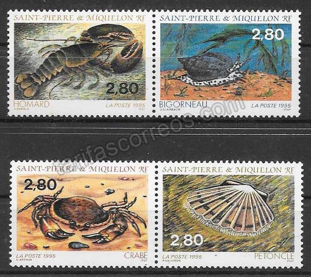 enviar paquetes desde - valor sellos fauna Saint Pierre 1995
