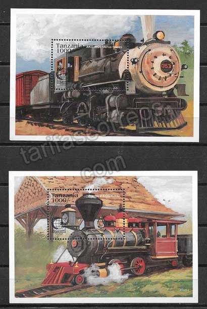 Filatelia sellos trenes y locomotoras 