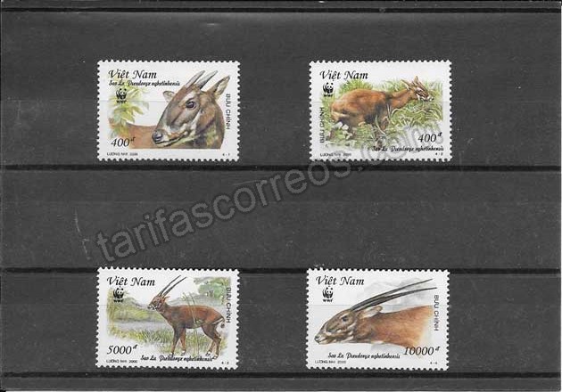 valor y precio Colección sellos serie de fauna antilope