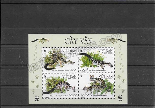 valor y precio Colección sellos hojita de fauna protegida