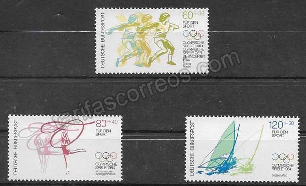 enviar paquetes desde - valor sellos juegos olímpicos de Alemania 1984