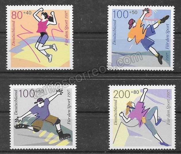 enviar paquetes desde - valor sellos Filatelia Alemania-deporte-1997-01.