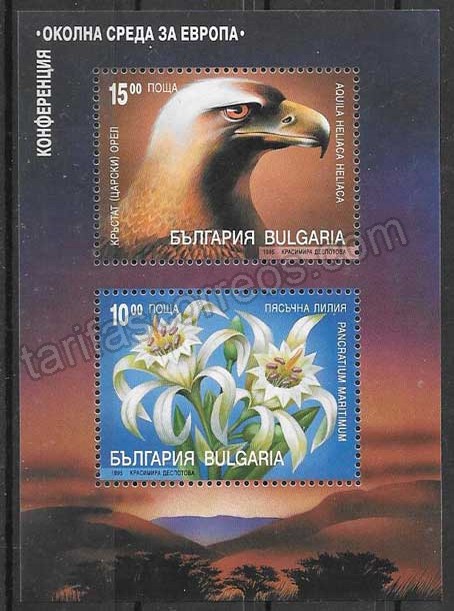 Filatelia fauna y flora Bulgaria