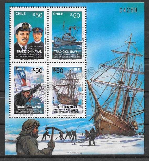 enviar paquetes desde - valor sellos colección transporte Chile 1991