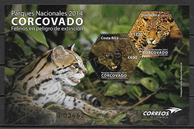 enviar paquetes desde - valor sellos fauna Costa Rica 2014