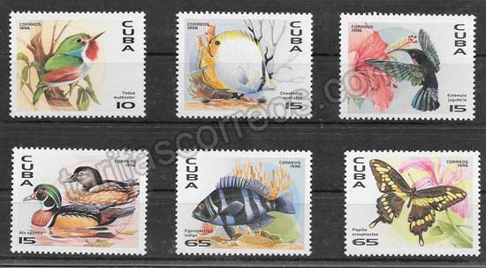 enviar paquetes desde - valor sellos filatelia fauna diversa Cubana 