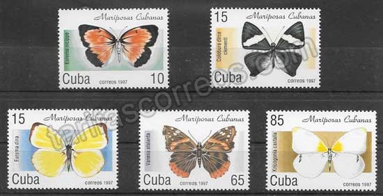 enviar paquetes desde - valor sellos Filatelia mariposa cubanas 1997