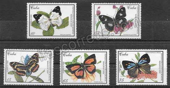 enviar paquetes desde - valor sellos mariposas cubanas 2000