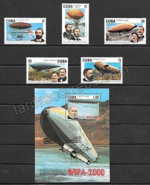 valor y precio Colección sellos dirigibles Cuba 2000