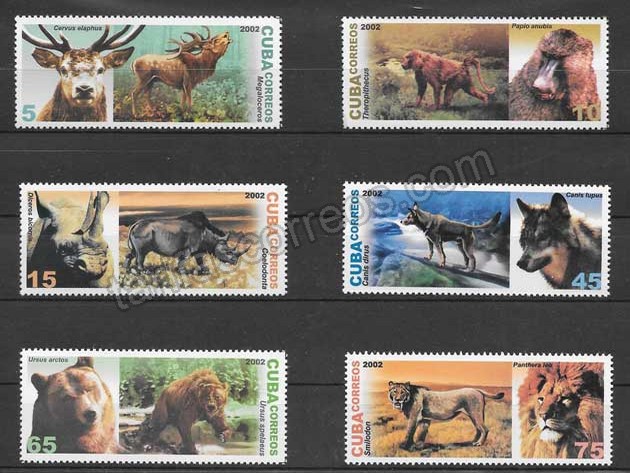 Filatelia sellos diversidad de fauna Cuba 2002