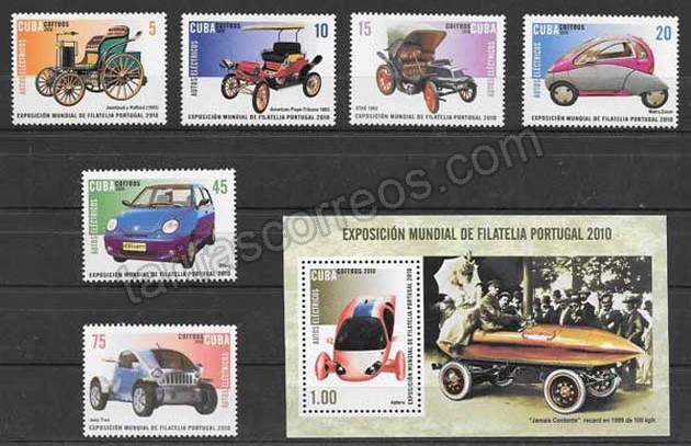 enviar paquetes desde - valor sellos Filatelia transportes - coches electricos