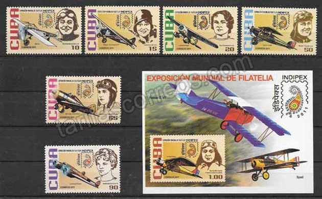 enviar paquetes desde - valor sellos transporte aéreo Cuba 2010
