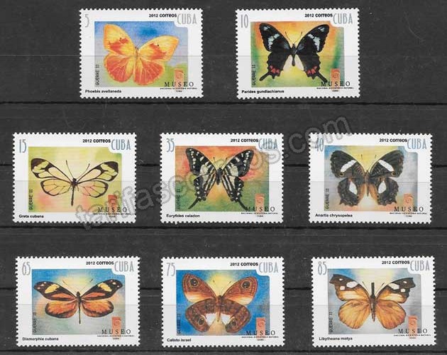 enviar paquetes desde - valor sellos mariposas Cuba-2012-02