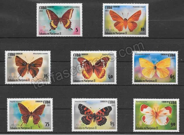 valor y precio Colección de sellos mariposas cubanas 