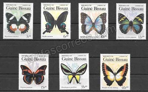enviar paquetes desde - valor sellos mariposas Guinea-Bissau-1984-01
