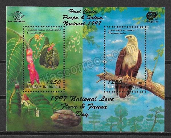 comprar Estampillas fauna y flora Indonesia 1997