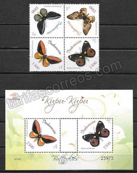enviar paquetes desde - valor sellos Indonesia 2007