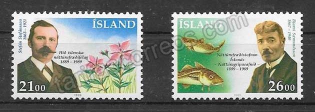 enviar paquetes desde - valor sellos fauna y flora Islandia 1989
