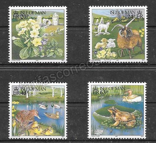 enviar paquetes desde - valor sellos fauna y flora de la Isla 1997