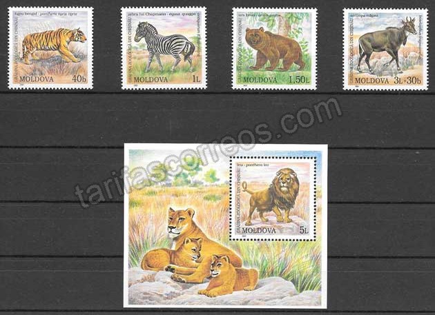 enviar paquetes desde - valor sellos Filatelia fauna - animales salvajes