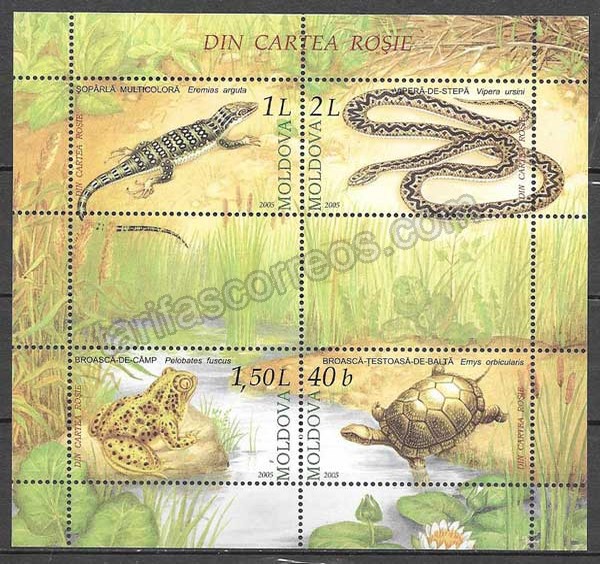 enviar paquetes desde - valor sellos fauna Moldavia 2005