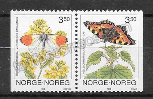 enviar paquetes desde - valor sellos Filatelia Noruega-1993-01