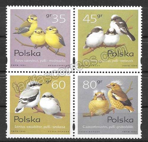 Filatelia fauna - aves diversas 1995