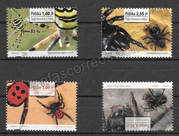 enviar paquetes desde - valor sellos fauna arañas de polonia