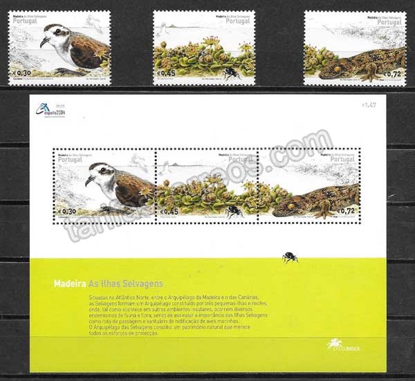 valor y precio Colección sellos fauna Portugal Madeira 2004