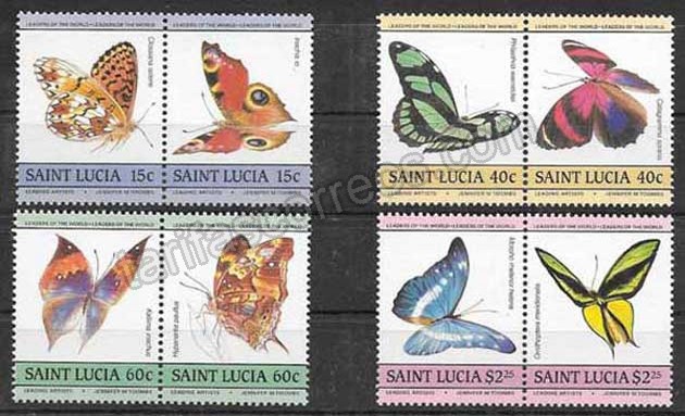  Filatelia sellos Santa-Lucia-1985-01
