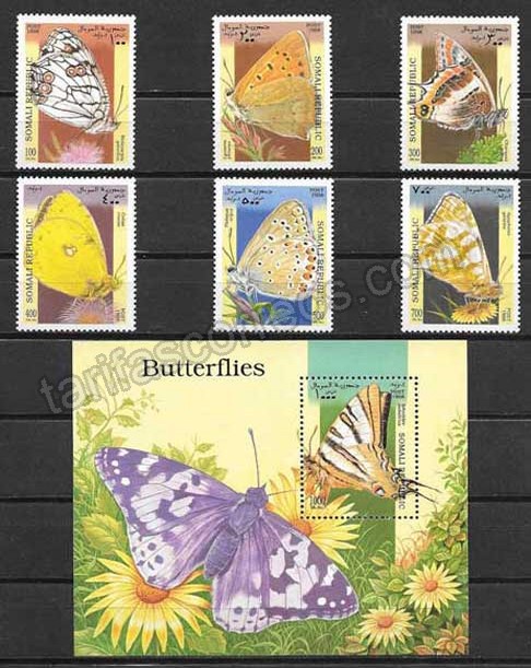 valor y precio Colección sellos Mariposas de Somalia 1998