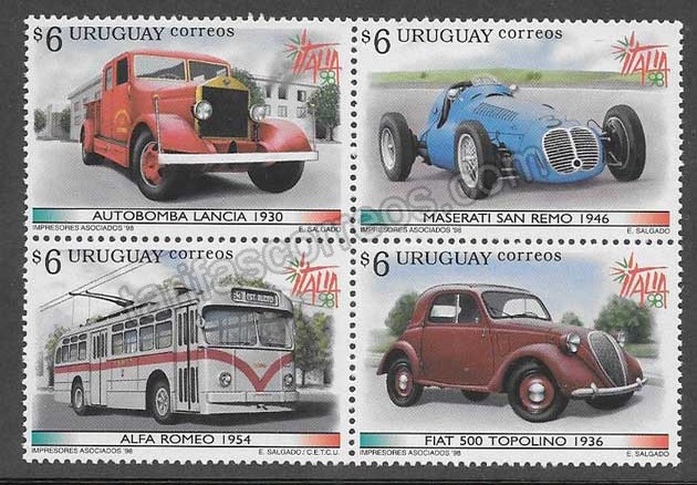 enviar paquetes desde - valor sellos Filatelia coches diversos 1998