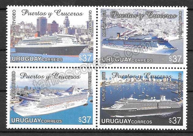 comprar Estampillas puertos y barcos de Uruguay