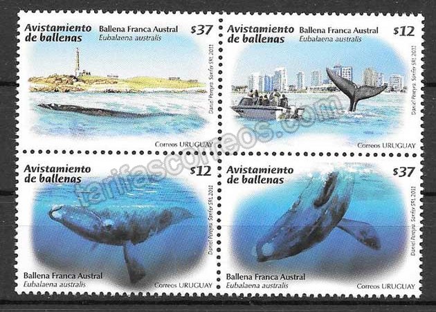 Filatelia sellos fauna marina - cetáceos 2011