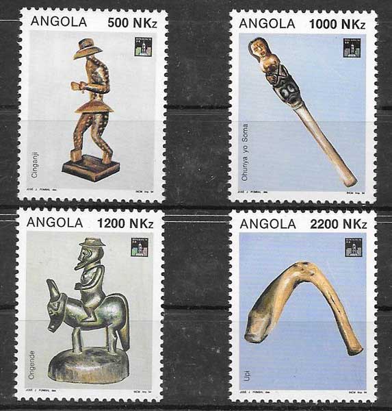 enviar paquetes desde - valor sellos colección arte Angola 1994