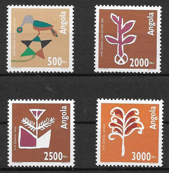 enviar paquetes desde - valor sellos colección arte 1994 Angola