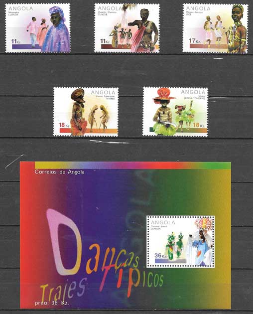 enviar paquetes desde - valor sellos colección arte 2001 Angola
