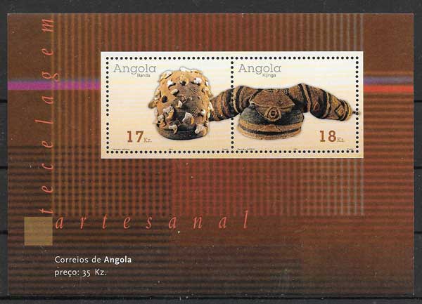 valor y precio Colección sellos arte Angola 2001
