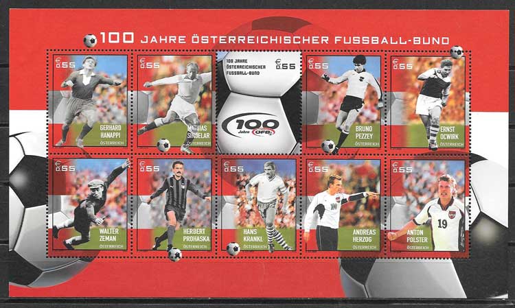 enviar paquetes desde - valor sellos deporte Austria 2004
