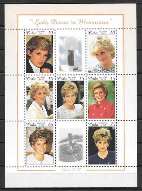  Filatelia sellos Princesa Diana de Inglaterra