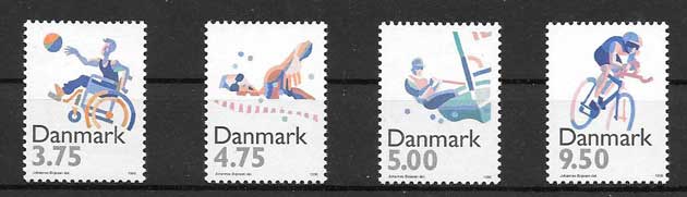 valor y precio Colección sellos Deporte Dinamarca 1996