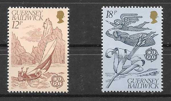 enviar paquetes desde - valor sellos Europa Guernsey 1981