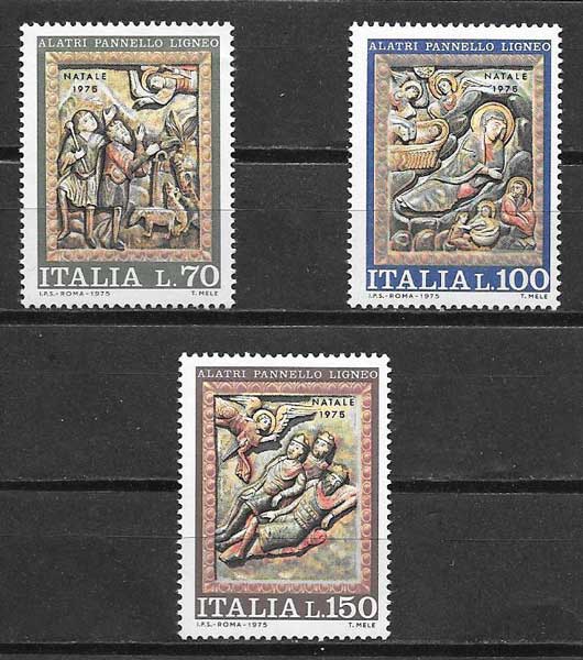 Filatelia navidad Italia 1975