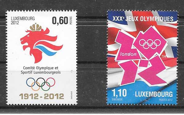 enviar paquetes desde - valor sellos olimpiadas Luxemburgo 2012
