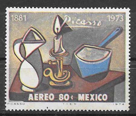 sello pintura Mejico 1974
