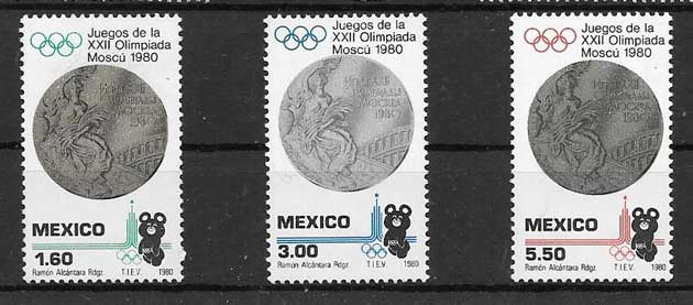 Filatelia olimpiada México 1980