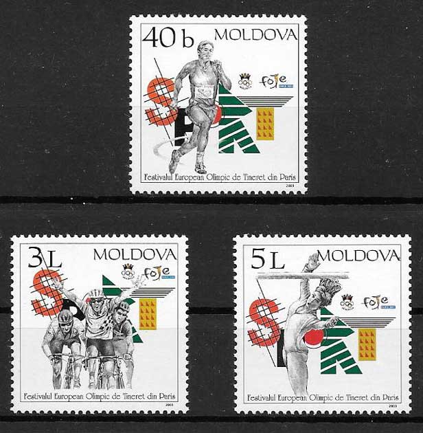 enviar paquetes desde - valor sellos deporte Moldavia 2003