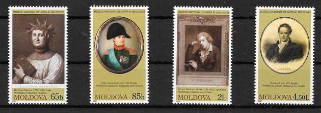 enviar paquetes desde - valor sellos arte Moldavia 2007